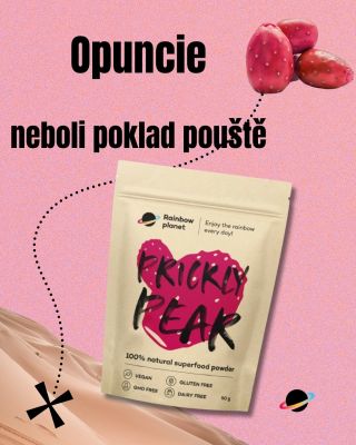Jedna lžičky do jogurtu a vitaminová bomba je na světě! ✨🫶🥄 Vyzkoušejte opuncie superfood prášek #rainbowplanet #vegan...